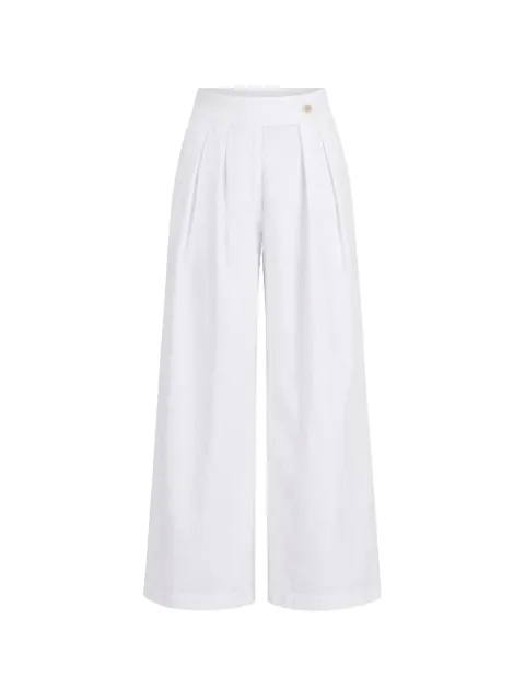 SABLYN Brooke pleated wide-leg trousers White BROOKEB2602