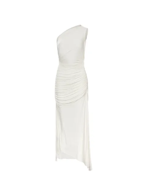 Alex Perry one-shoulder asymmetric dress White D1702WHT