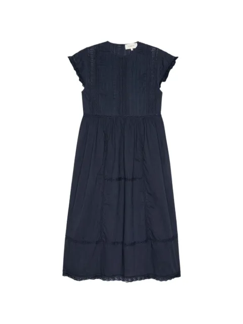 The Great. Sonnet lace-trim midi dress Blue D1074435L