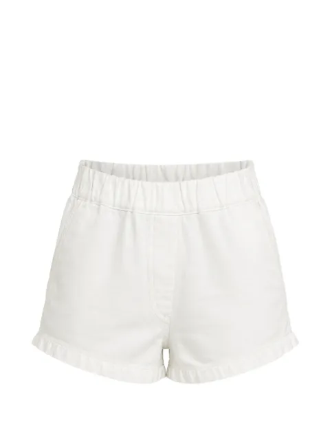 SECULAR Maya ruffled-trim shorts White 3736S26