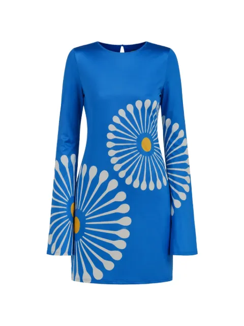 Cala de la Cruz Maisha floral-print mini dress Blue 25C282