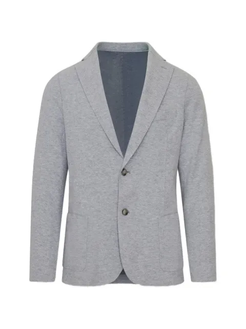 PATRICK ASSARAF raw-edge single-breasted blazer Grey P3502B77B