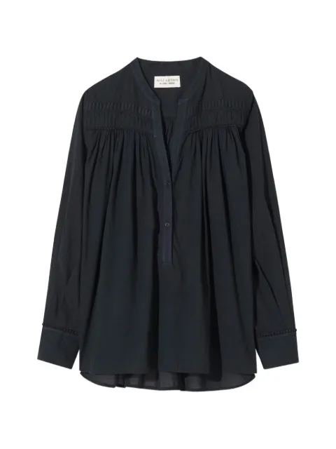 Nili Lotan Clarys pleated blouse Black 13042F096
