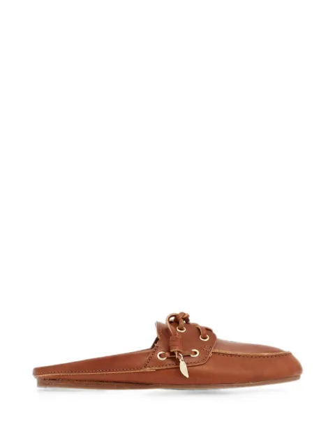 Ancient Greek Sandals Naveta lace-up ballet flats Brown 126551177