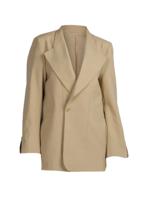 SA SU PHI Lauren peak-lapel jacket Neutrals S26702A