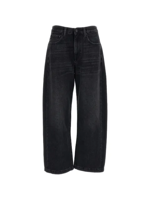 AG Jeans faded-effect wide-leg jeans Black W0172156BOBN
