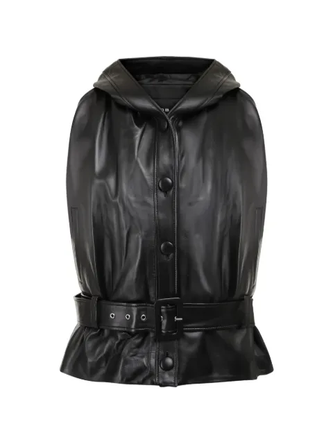 Jacob Lee hooded belted vest Black WLJ0126SS26B