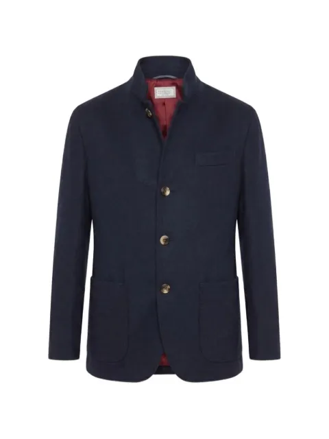 Brunello Cucinelli cashmere button-up jacket Blue MT4016265CMD05