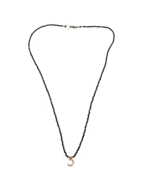 Madison hematite moon-pendant necklace Black MBH1006