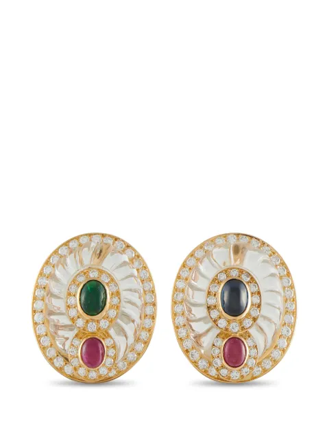 Boucheron Pre-Owned diamond and rock crystal clip-on earrings Gold BO01051426