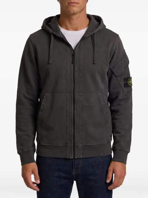 Stone Island 6100016 brushed organic-cotton fleece sweatshirt Grey L2S156100016S0A20