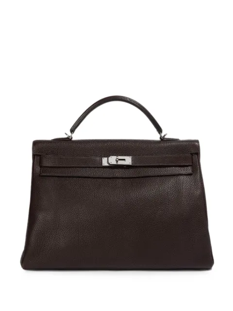 Hermès Pre-Owned 40 Kelly leather tote bag Brown CSKS9362