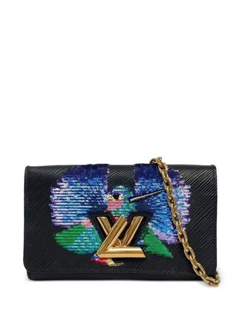 Louis Vuitton Pre-Owned Sequin Bird Twist Epi-leather clutch bag Black GSL1NDXJ3B3D2IHR