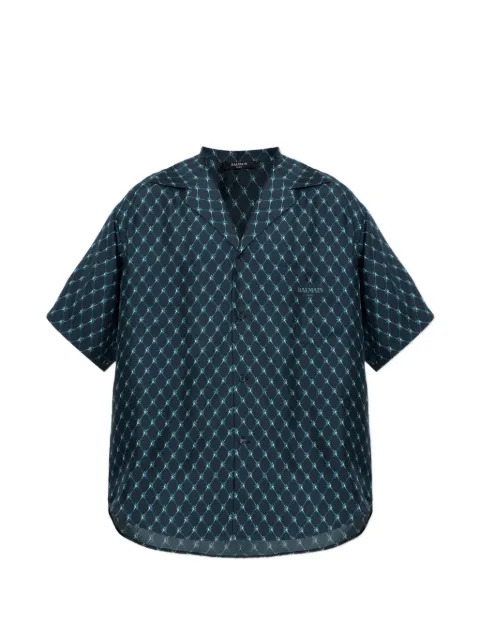 Balmain silk shirt Blue HH1HL065SF55