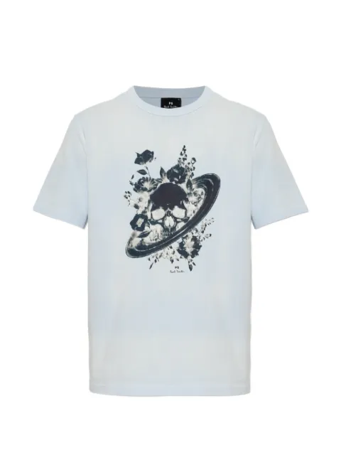PS Paul Smith skull-print T-shirt Blue M2R220XWP6863