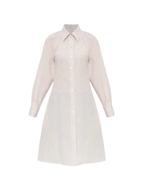 Alexander McQueen lace-up striped shirt midi dress Neutrals 876843QAACY