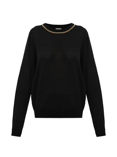 Paul Smith artist stripe crew-neck sweater Black W1R920NW11270
