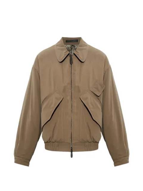 Giorgio Armani insulated collared bomber jacket Brown GM004452TE23790