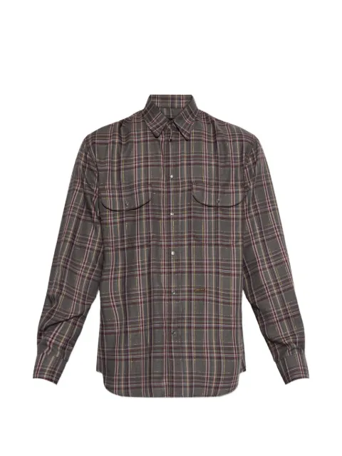 DSQUARED2 check-pattern flap-pocket shirt Grey S74DM1059D35330