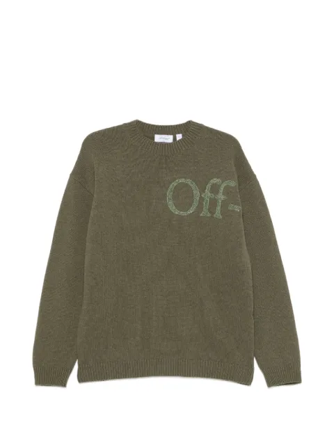 Off-White logo-embroidered sweater Green 44MHE20QF26K001