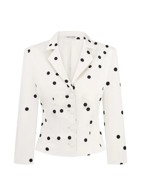 Anna October polka-dot blazer White SS2658