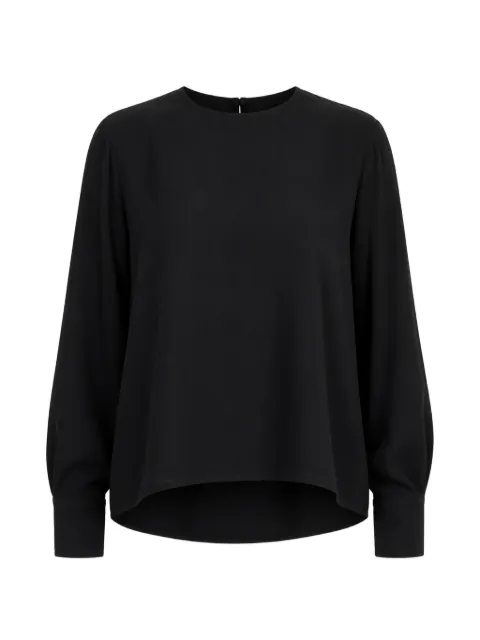 Dusan high-low-hem blouse Black U2778