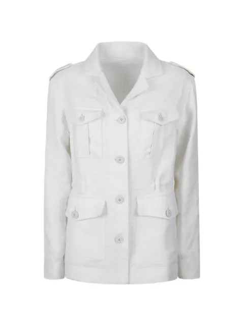 Eleventy sequin-embellished fitted jacket White M80GBTM02TES0M016