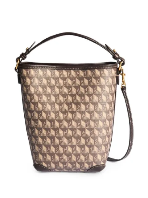 Anya Hindmarch mini I Am a Plastic Bag bucket bag Brown 5050925207416
