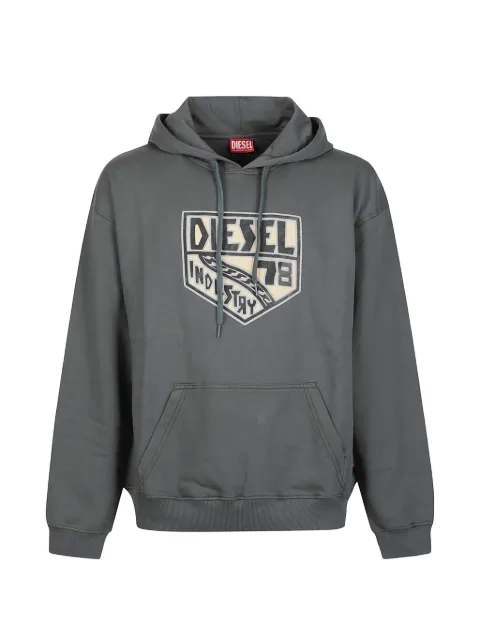 Diesel logo-print drawstring hoodie Grey A236960HPAI