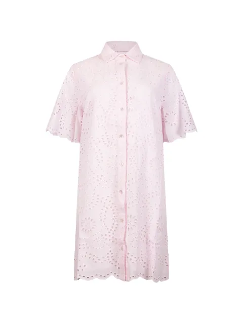 MC2 Saint Barth broderie-anglaise scalloped-edge dress Pink ARA0001