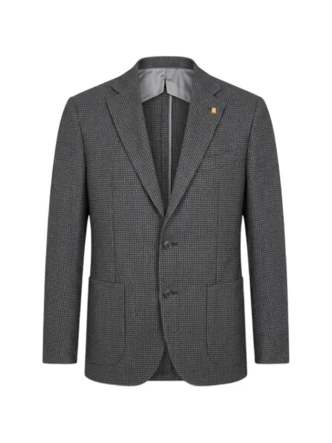 Sartoria Latorre houndstooth-pattern single-breasted blazer Grey PONZAJA20212