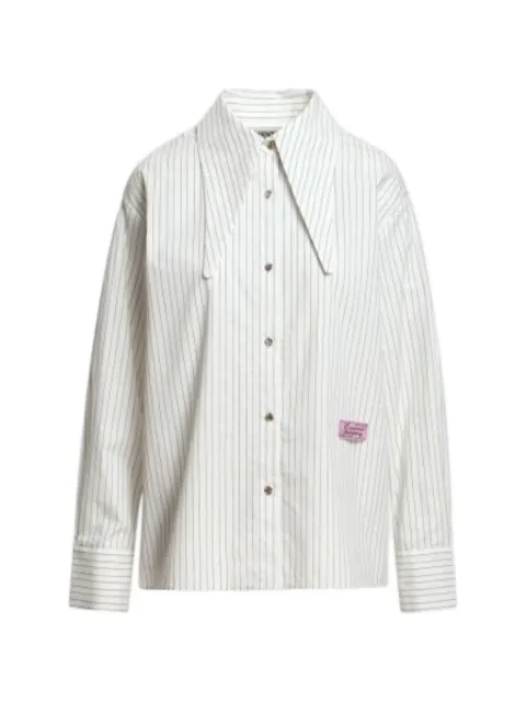 Essentiel Antwerp pinstripe-pattern pointed-collar shirt White KACAO