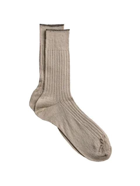 yahae ribbed-knit socks Brown 42010