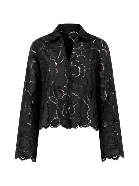 CISSA Victorian broderie anglaise shirt Black VI1030S26
