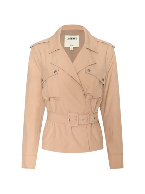 L'Agence Calida belted trench coat Neutrals 10062NBV