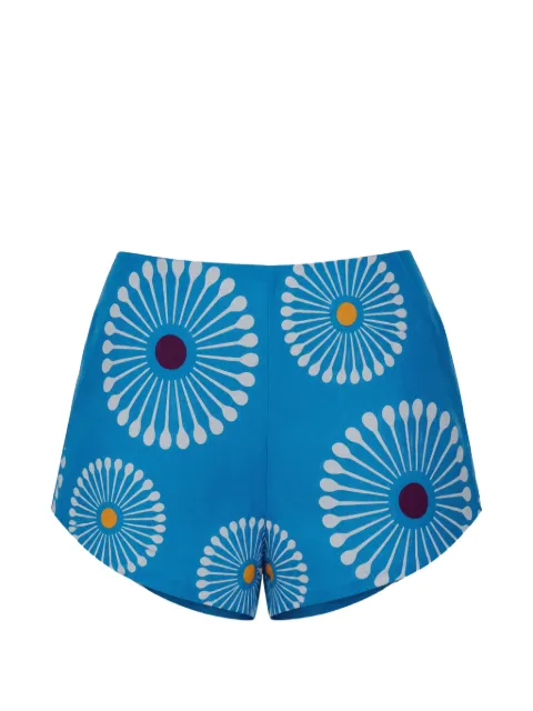 Cala de la Cruz Bahamas floral-print shorts Blue 25C285