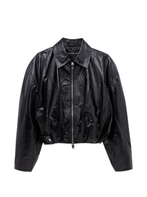 Jacob Lee leather bomber jacket Black WLJ0124SS26BZ