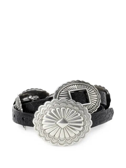 The Great. x Stetson embossed Concho belt Black 9421790