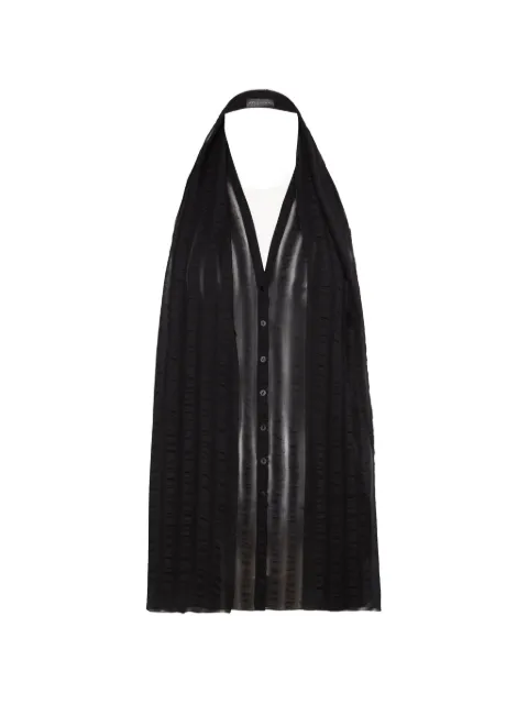 Cortana Brisa halterneck sleeveless shirt Black SS26A0615