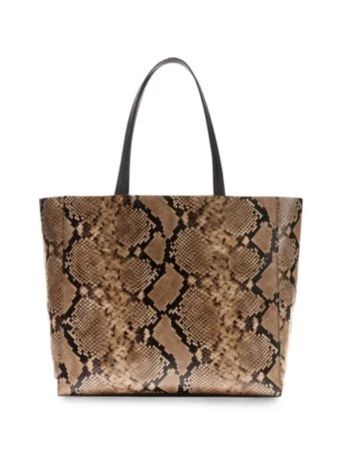 Nili Lotan Keith snakeskin-effect medium shoulder bag Brown 13476L128