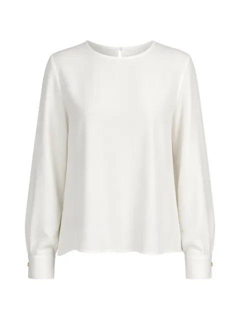 Dusan button-cuff slit-back blouse White U2778