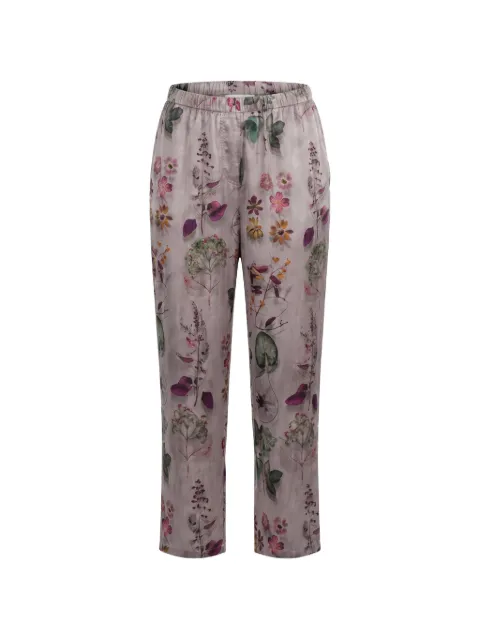 Avant Toi floral-print fade-effect trousers Grey 226SD2207SERV