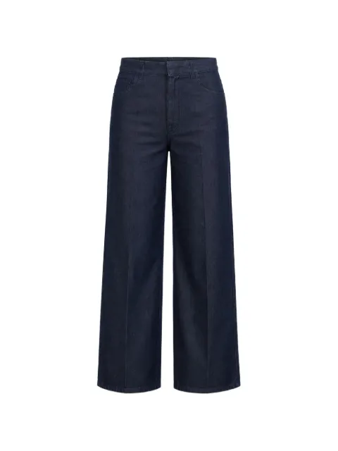 SA SU PHI pressed-crease wide-leg jeans Blue S26398