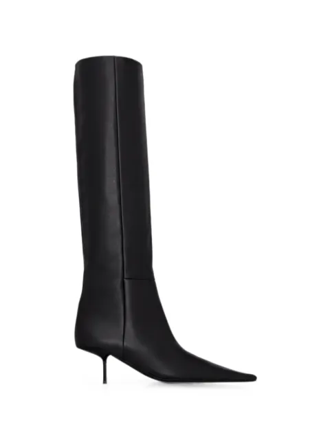 Saint Laurent pointed-toe knee-high boots Black 860596AADF0