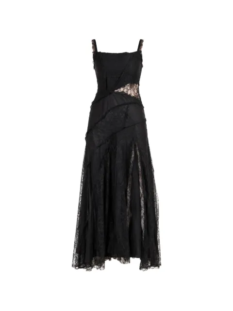 Blumarine lace patchwork maxi dress Black P644A456A