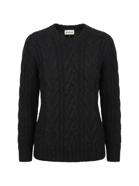 P.A.R.O.S.H. cable-knit sequin-embellished sweater Black LADYBRILD540993