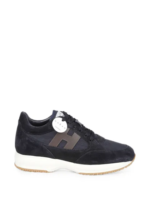 Hogan logo-patch panelled sneakers Blue HXM7130GC80V4R