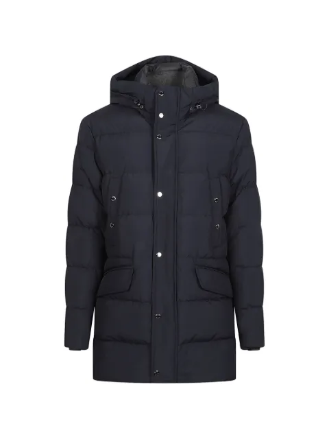Moorer hooded padded coat Blue MOUGI101297TEPA023
