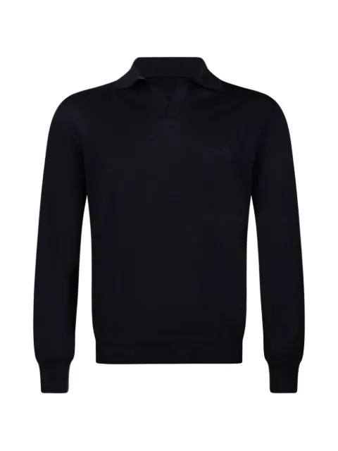 Gran Sasso polo-collar long-sleeve sweater Blue 4318914513598