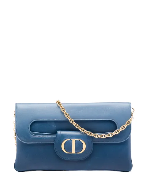 Christian Dior Pre-Owned 2021 Medium Calfskin DiorDouble Chain Bag crossbody bag Blue XAQLTRSOCSPGCHRY